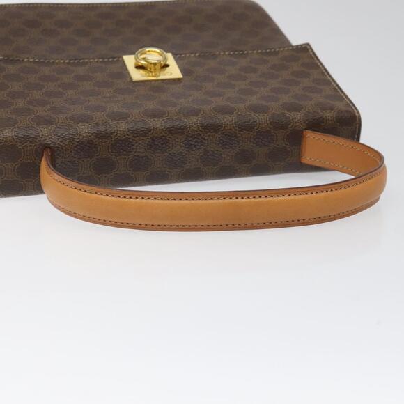 CELINE Macadam Canvas Hand Bag Pvc Leather Brown - Picture 7 of 13